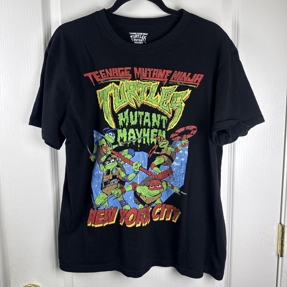 Teenage Mutant Ninja Turtles NYC Mutant Mayhem Black Shirt Size Large